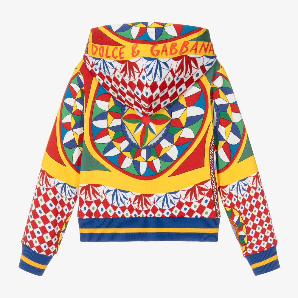 Dolce & Gabbana - Boys Blue Cotton Carretto Zip-Up Top