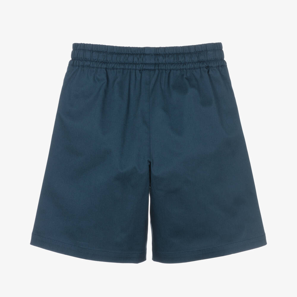 Dolce & Gabbana-Boys Blue Cotton Crossover DG Shorts | Childrensalon Outlet