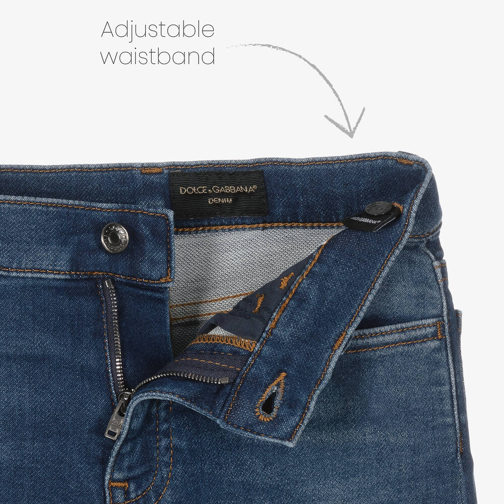 Dolce & Gabbana - Boys Blue Cotton Denim Shorts