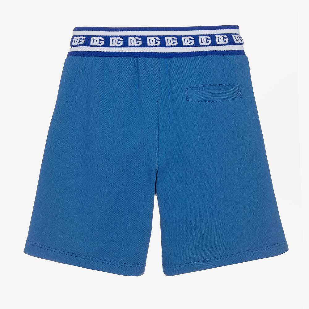 Dolce & Gabbana-Boys Blue Cotton DG Shorts | Childrensalon Outlet