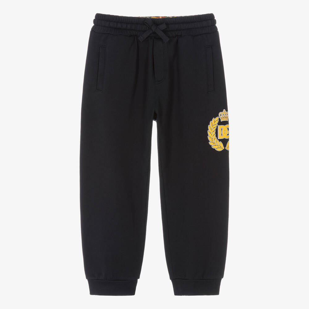 Dolce & Gabbana - Boys Blue Cotton Joggers | Childrensalon