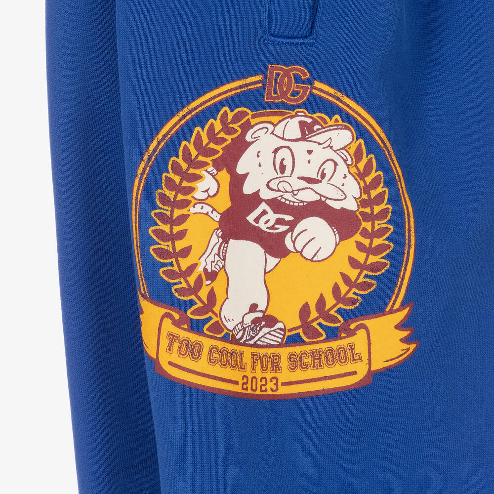 دولتشي آند غابانا-جوغرز قطن جيرسي لون أزرق للأولاد | Childrensalon Outlet