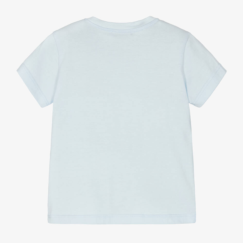 Dolce & Gabbana-Boys Blue Cotton Leopard T-Shirt | Childrensalon Outlet
