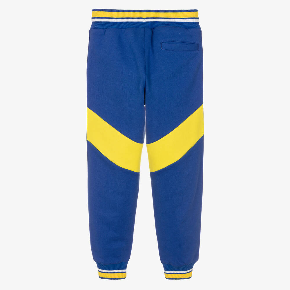 Dolce Gabbana Boys Blue Cotton Logo Joggers Childrensalon Outlet