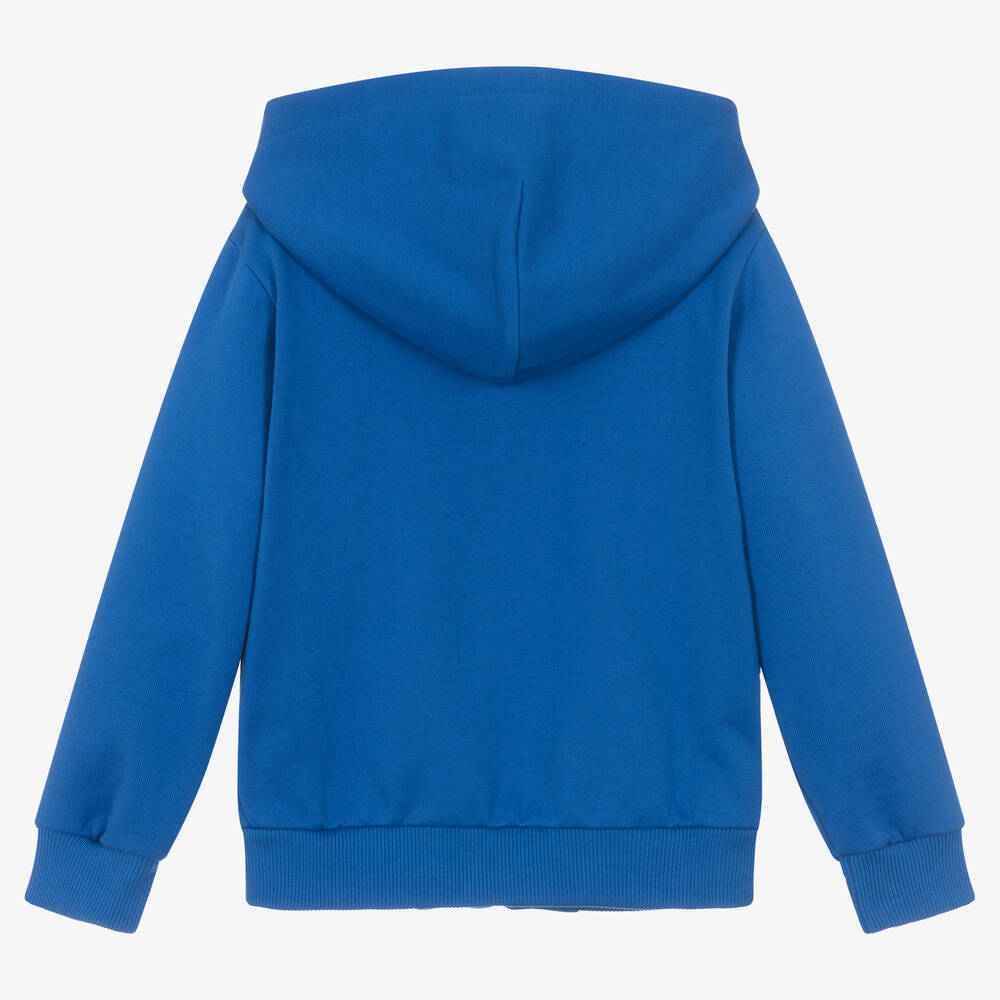 Dolce & Gabbana-Boys Blue Cotton Zip-Up Top | Childrensalon Outlet