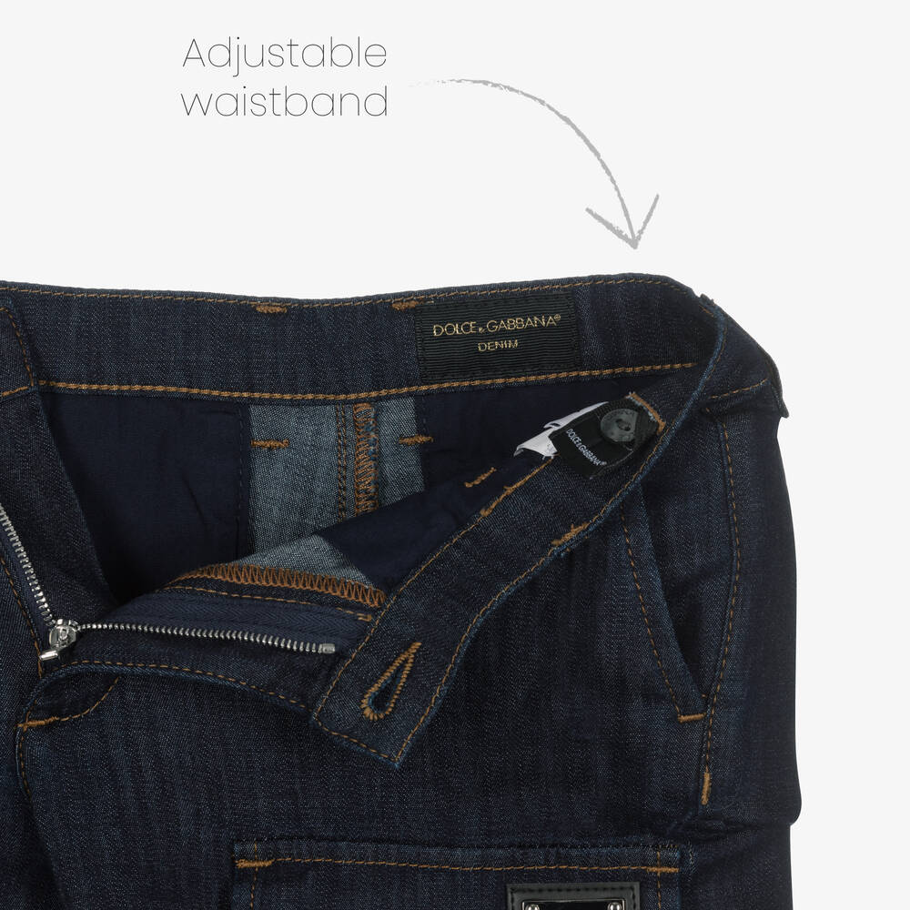 Dolce & Gabbana-Boys Blue Denim Bermuda Shorts | Childrensalon Outlet