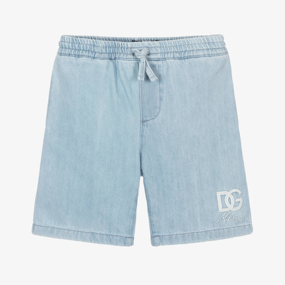 Dolce & Gabbana-Джинсовые бермуды с логотипом для мальчиков | Childrensalon Outlet
