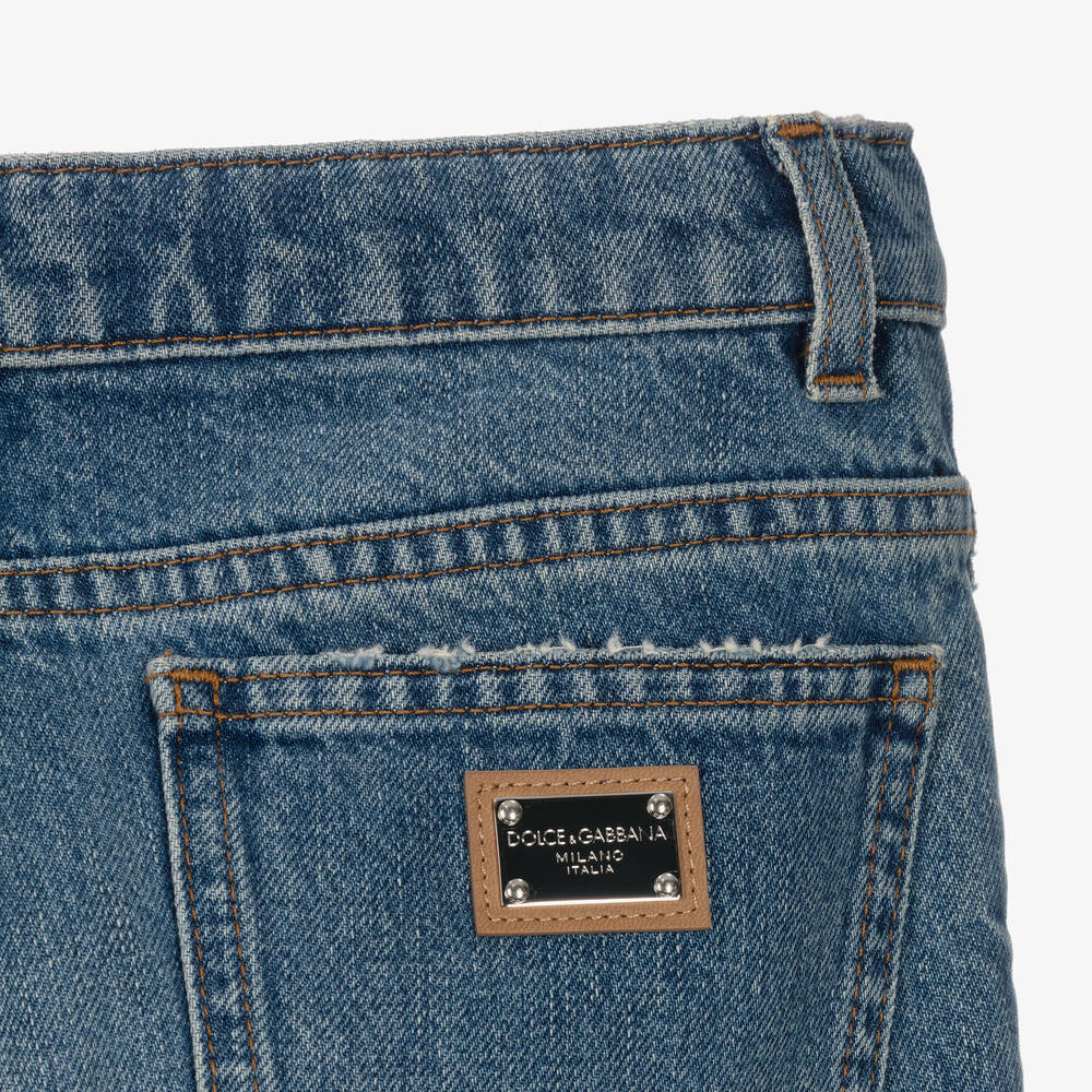 Dolce & Gabbana-Boys Blue Denim Jeans | Childrensalon Outlet