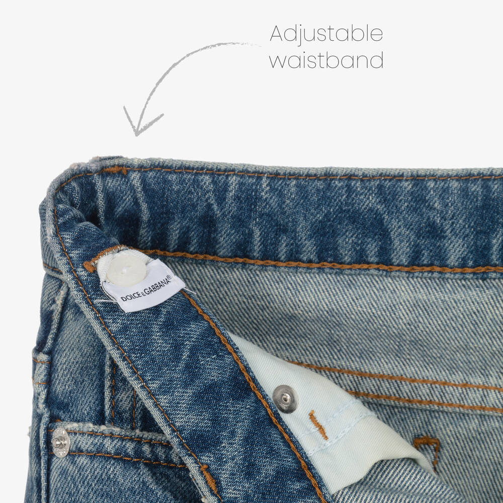 Dolce & Gabbana-Boys Blue Denim Jeans | Childrensalon Outlet