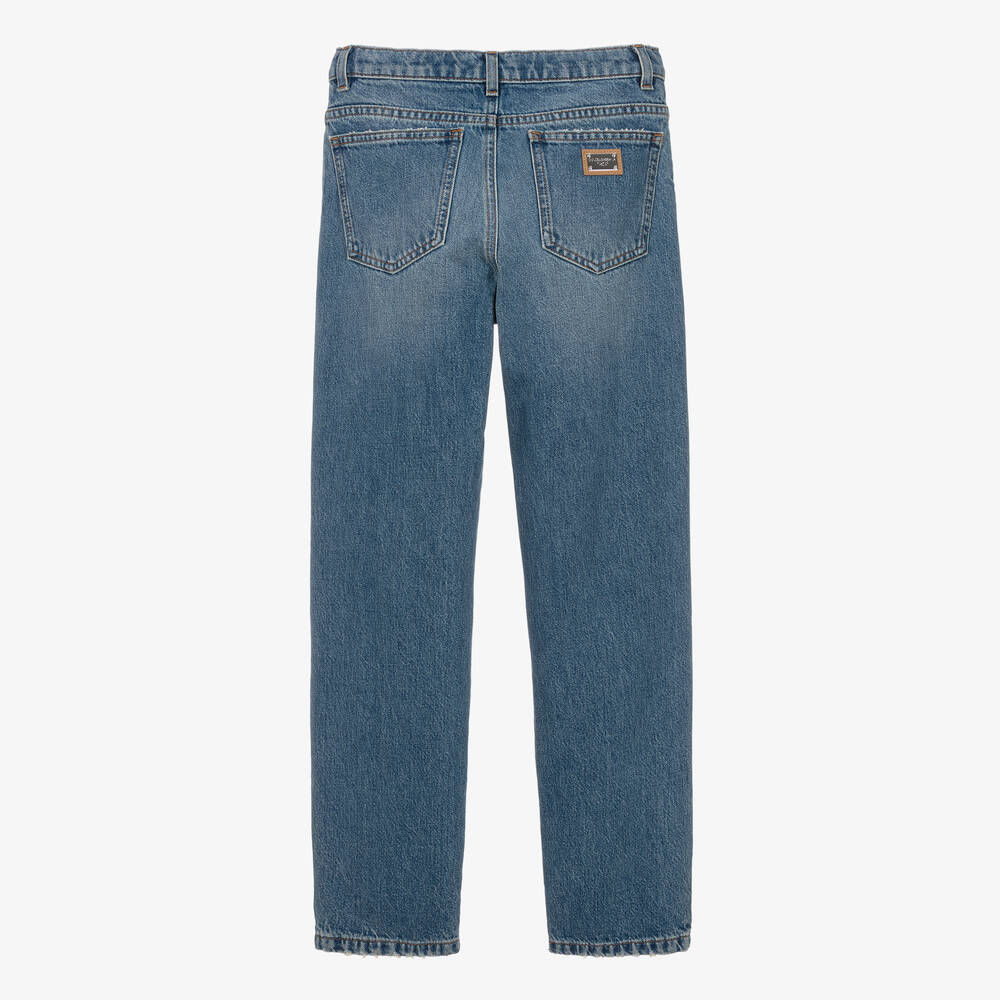 Dolce & Gabbana-Boys Blue Denim Jeans | Childrensalon Outlet