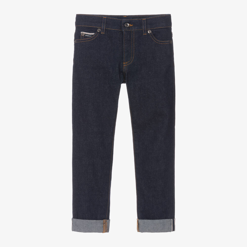 Dolce & Gabbana-Boys Blue Denim Jeans | Childrensalon Outlet