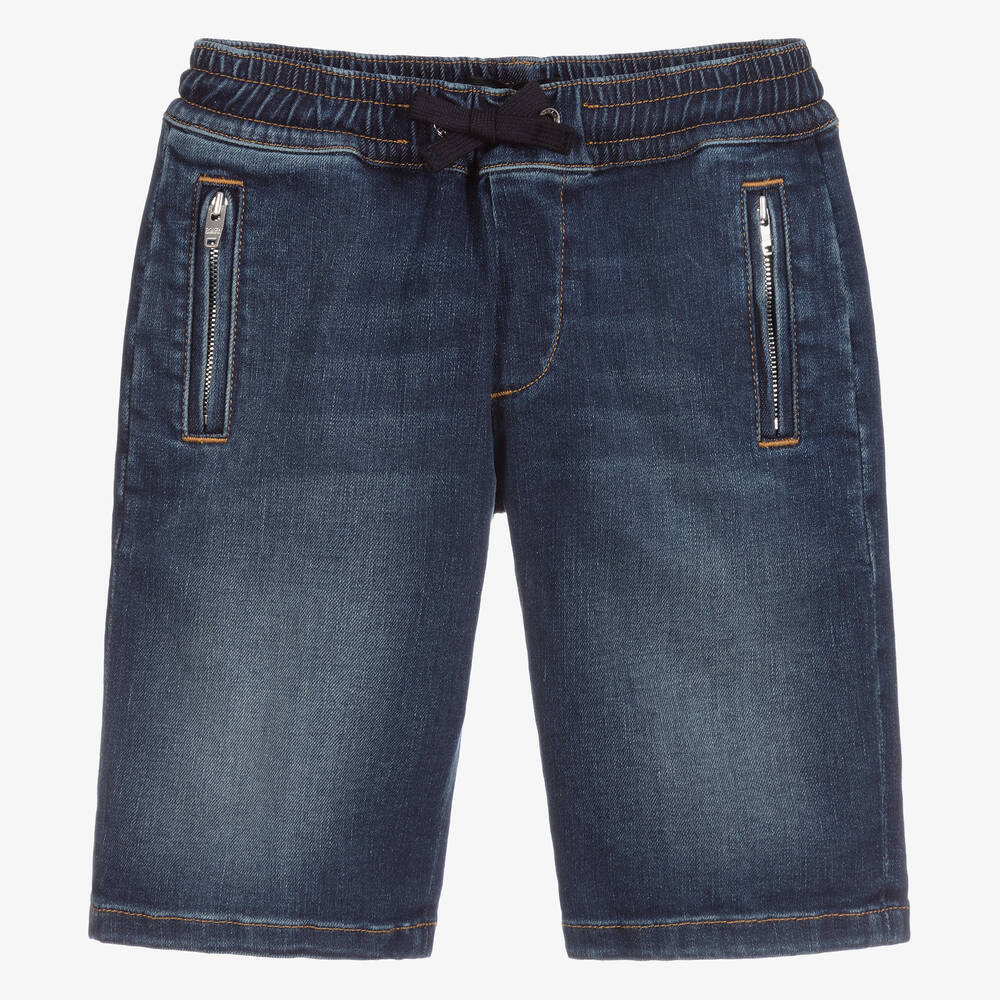 Dolce & Gabbana - Boys Blue Denim Shorts | Childrensalon