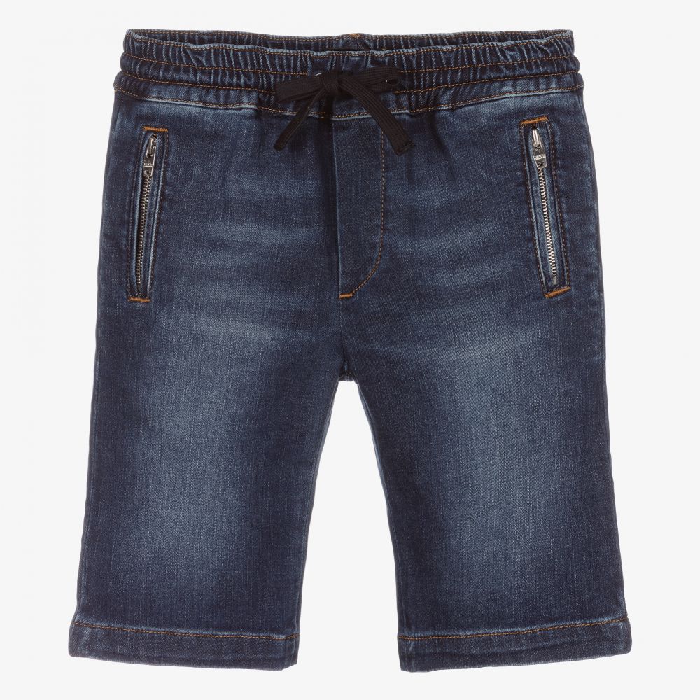 Dolce & Gabbana - Boys Blue Denim Shorts | Childrensalon