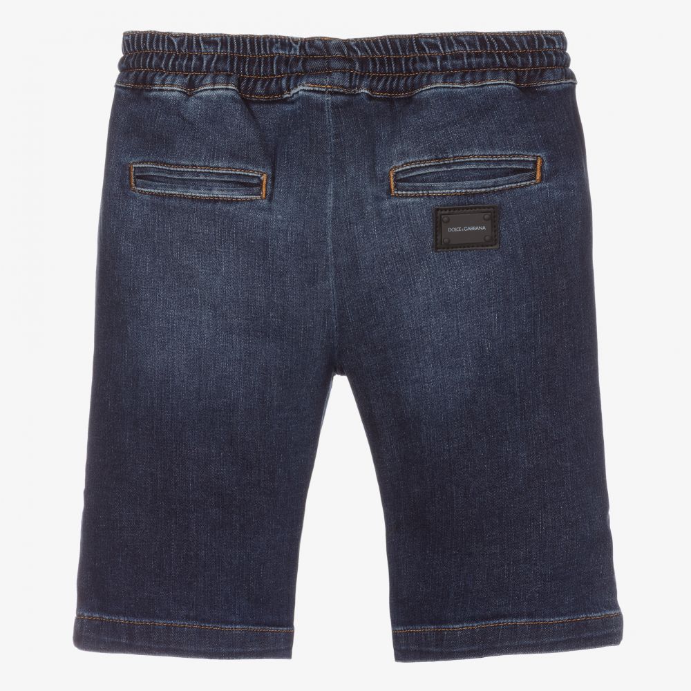 Dolce & Gabbana-Boys Blue Denim Shorts | Childrensalon Outlet