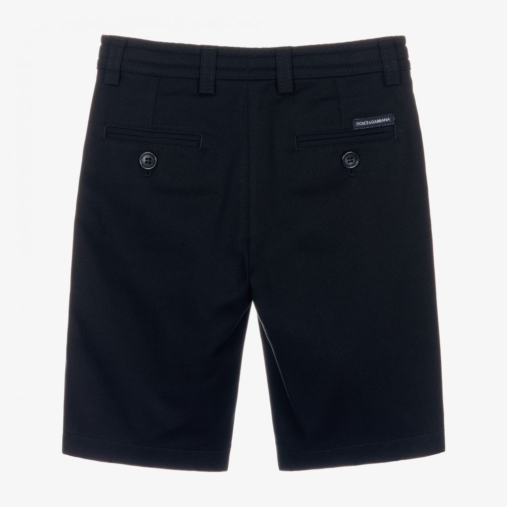 Dolce & Gabbana-Boys Blue Gabardine Shorts | Childrensalon Outlet