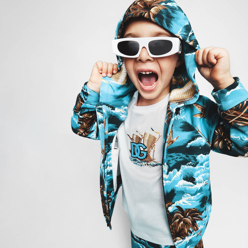 Boys blue online zip up hoodie