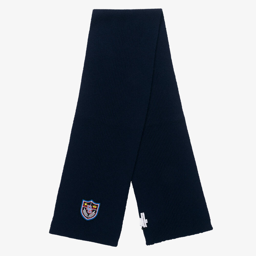Dolce & Gabbana-Boys Blue Knitted Wool Scarf | Childrensalon Outlet