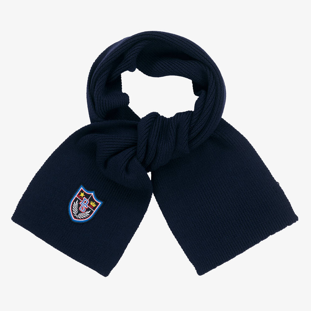 Dolce & Gabbana - Boys Blue Knitted Wool Scarf | Childrensalon