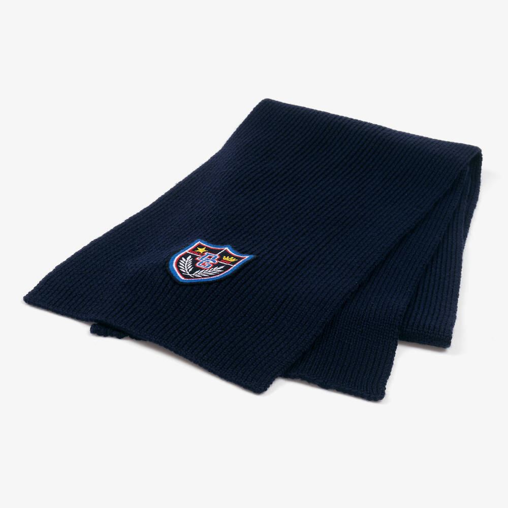 Dolce & Gabbana-Boys Blue Knitted Wool Scarf | Childrensalon Outlet