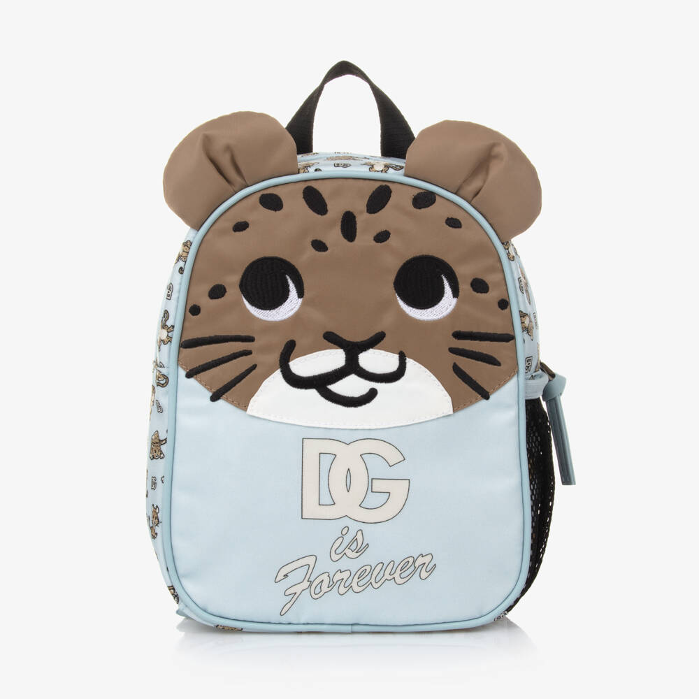Dolce & Gabbana-Boys Blue Leopard Mini Backpack | Childrensalon Outlet