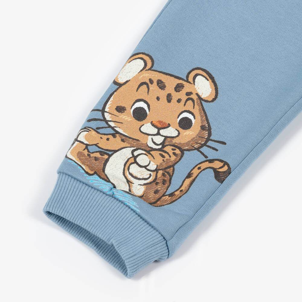 Dolce & Gabbana-Boys Blue Leopard Print Joggers | Childrensalon Outlet
