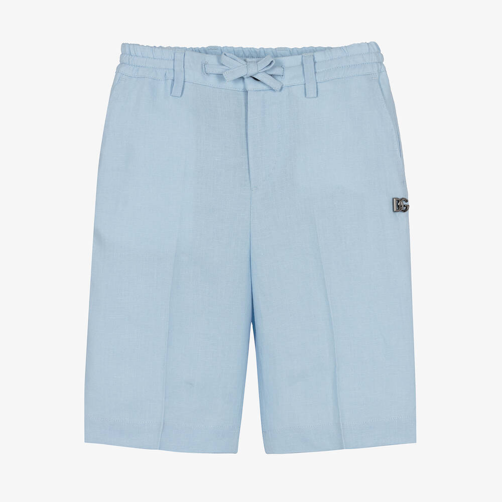 Dolce & Gabbana - Blaue Leinen-Bermudas für Jungen | Childrensalon