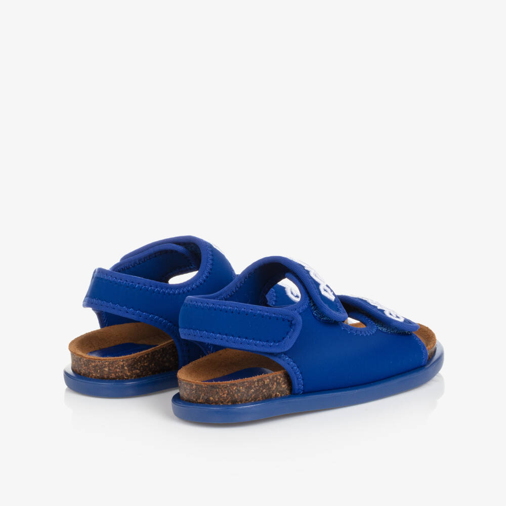 Dolce & Gabbana-صندل بشريط لاصق قماش لون أزرق للأولاد | Childrensalon Outlet