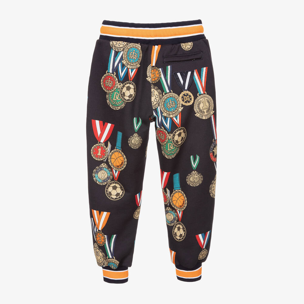 Dolce & Gabbana-جوغرز قطن لون أسود للأولاد | Childrensalon Outlet