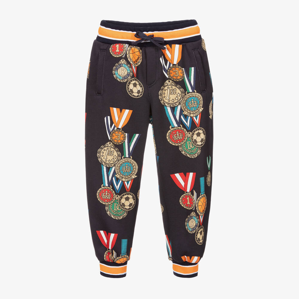 Dolce & Gabbana - Boys Blue Medal Joggers | Childrensalon