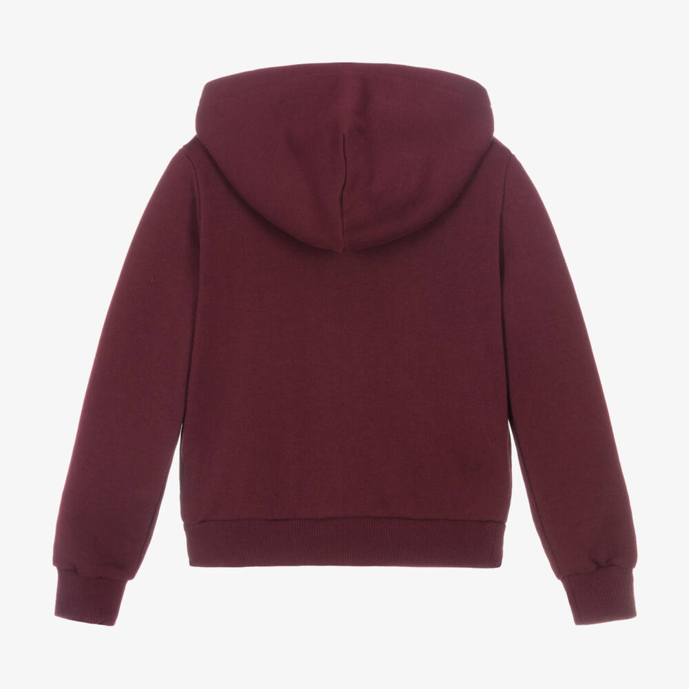 Dolce & Gabbana-Boys Burgundy Cotton Hoodie | Childrensalon Outlet