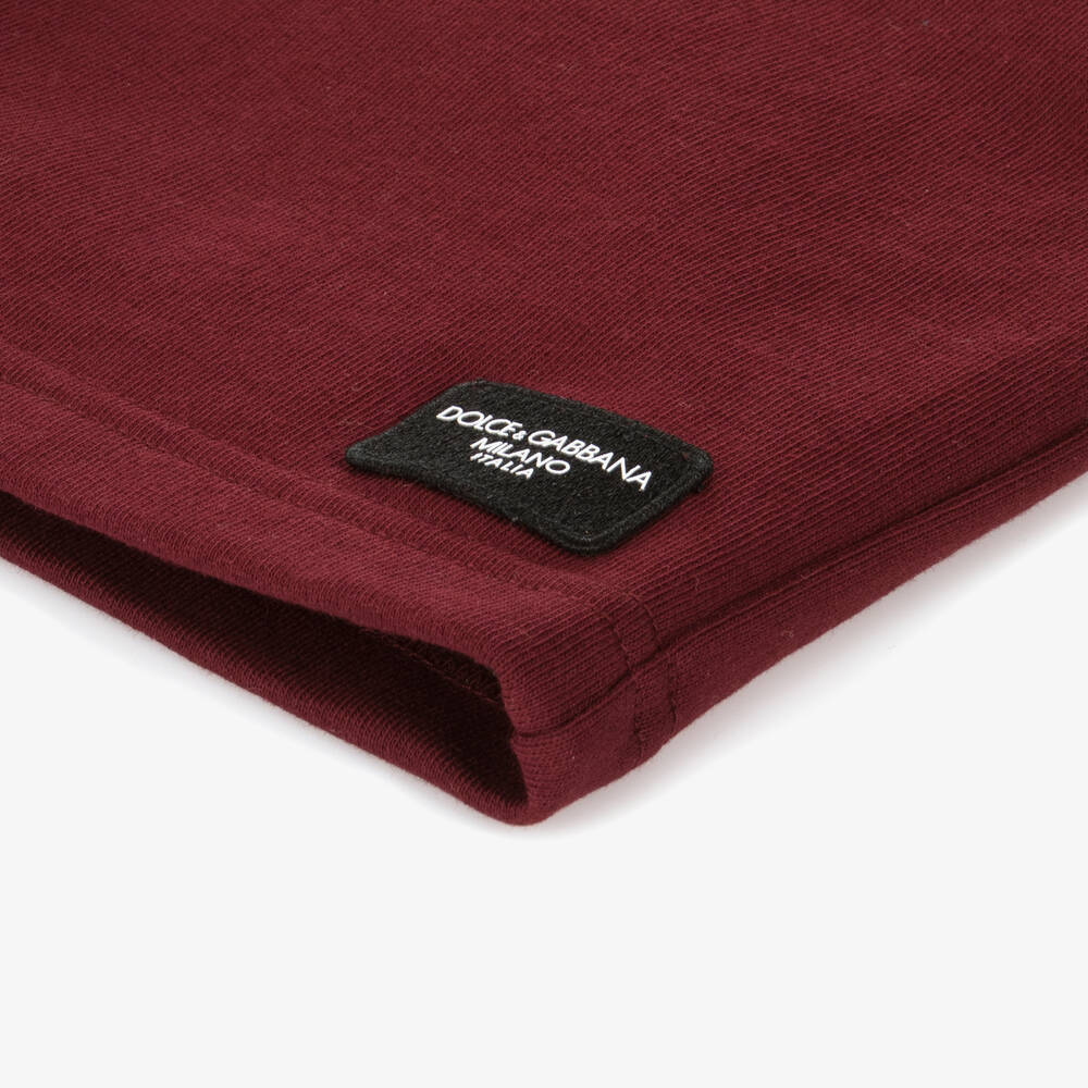 Dolce & Gabbana-Boys Burgundy Red Cotton Shorts | Childrensalon Outlet
