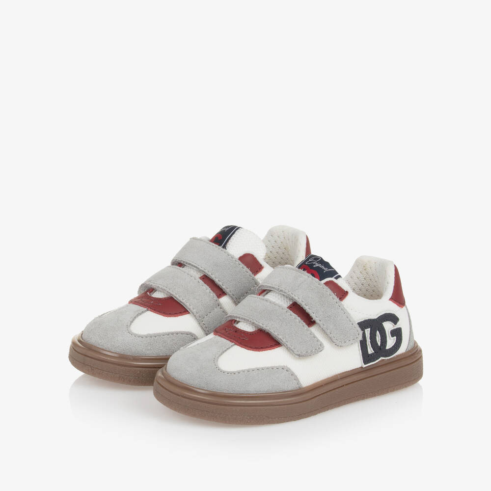 Dolce & Gabbana-Boys Calf Suede Leather Trainers | Childrensalon Outlet