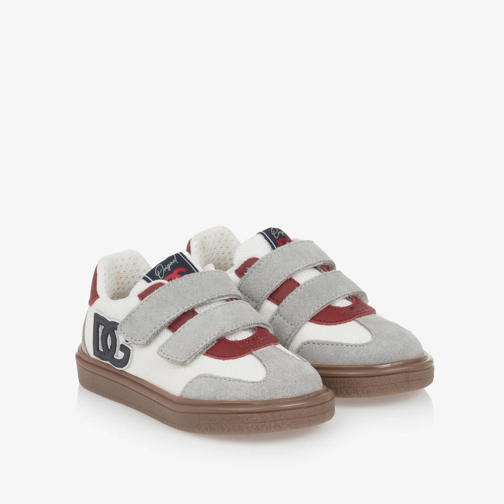 Dolce & Gabbana-Boys Calf Suede Leather Trainers | Childrensalon Outlet