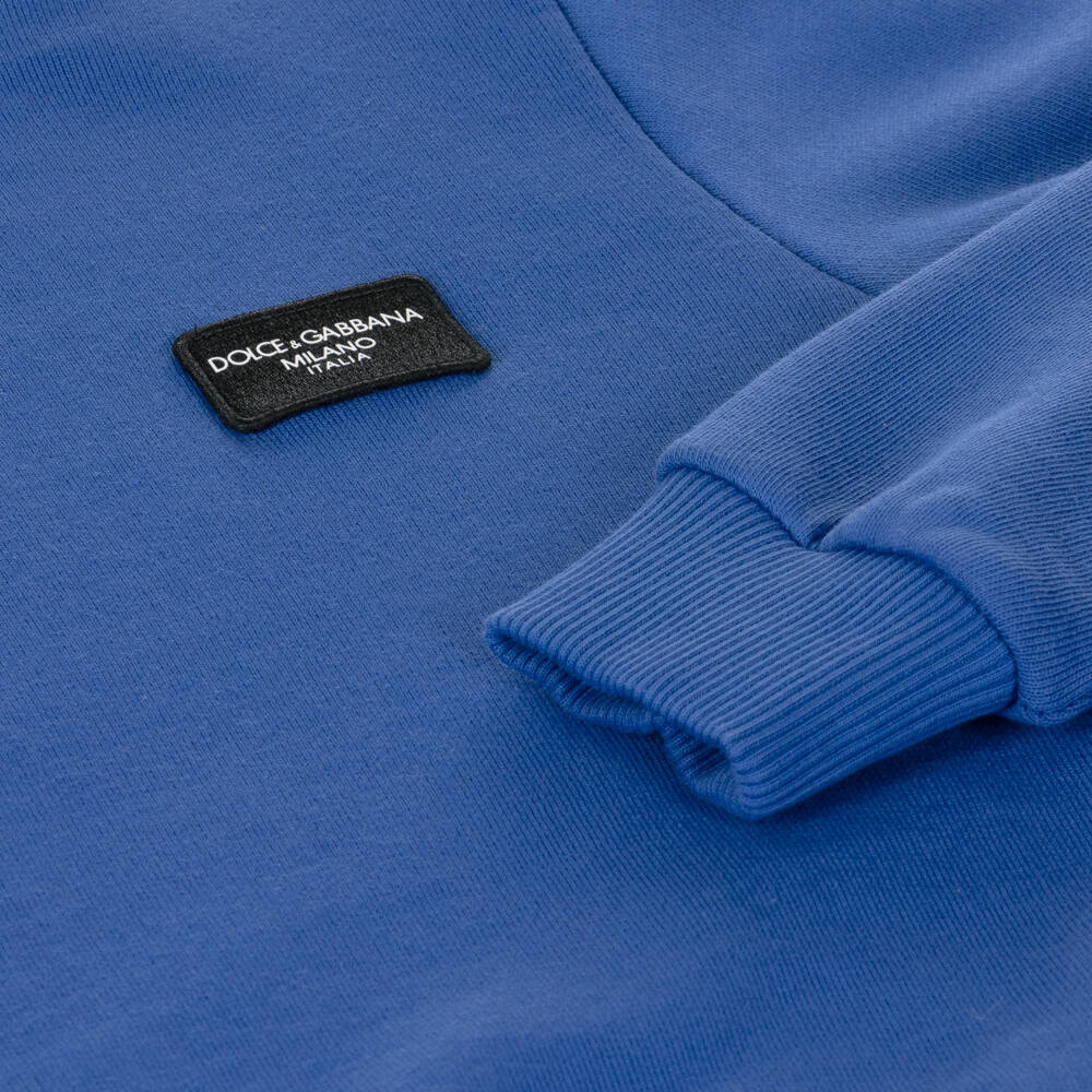 Dolce & Gabbana-Boys Casual Blue Sweatshirt | Childrensalon Outlet