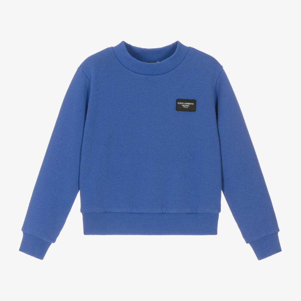 Dolce & Gabbana-Boys Casual Blue Sweatshirt | Childrensalon Outlet