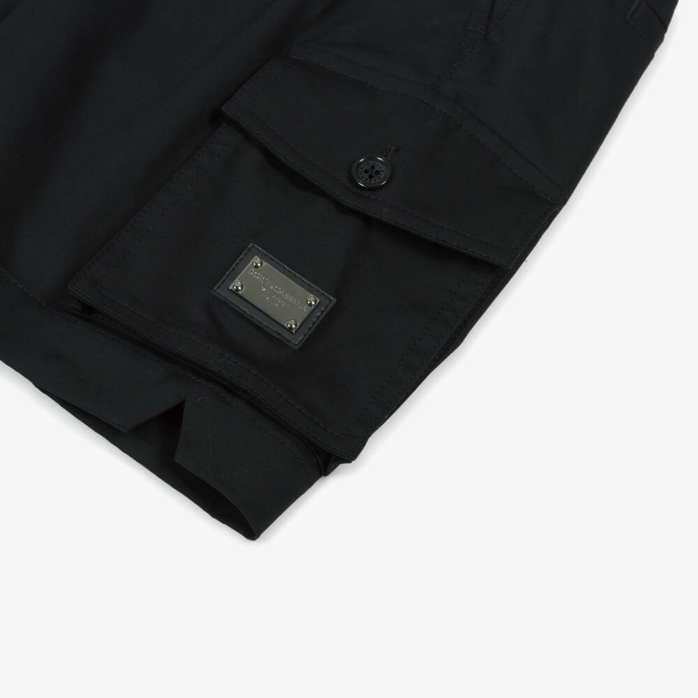 Dolce & Gabbana-Boys Charcoal Adventure Cotton Shorts | Childrensalon Outlet