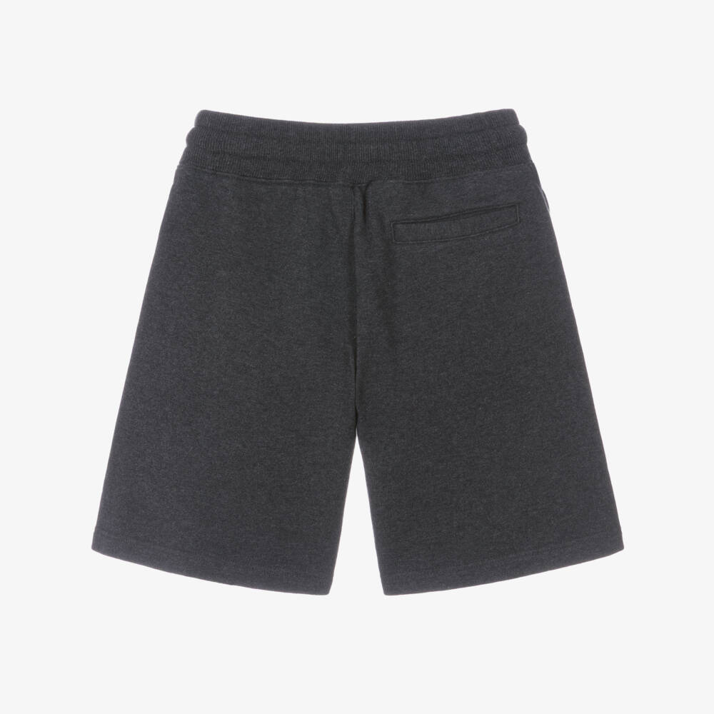 Dolce & Gabbana-Boys Charcoal Emblem Cotton Shorts | Childrensalon Outlet