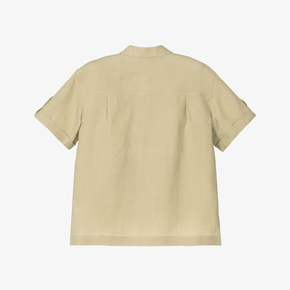 Dolce & Gabbana-قميص كلاسيكي بيج من الكتان للأولاد | Childrensalon Outlet