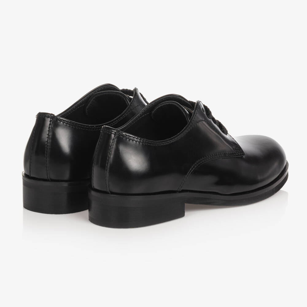 Dolce & Gabbana-Boys Classic Black Leather Laced Footwear | Childrensalon Outlet