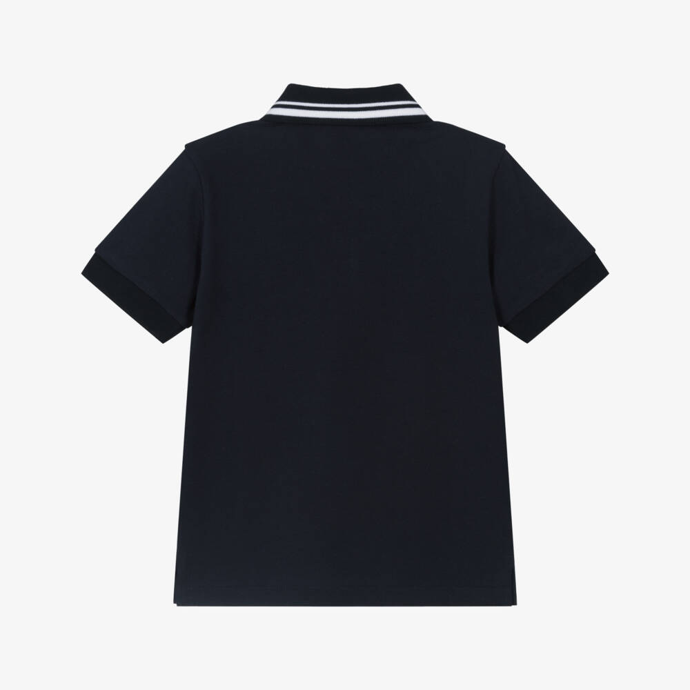 Dolce & Gabbana-Boys Classic Blue Cotton Polo | Childrensalon Outlet
