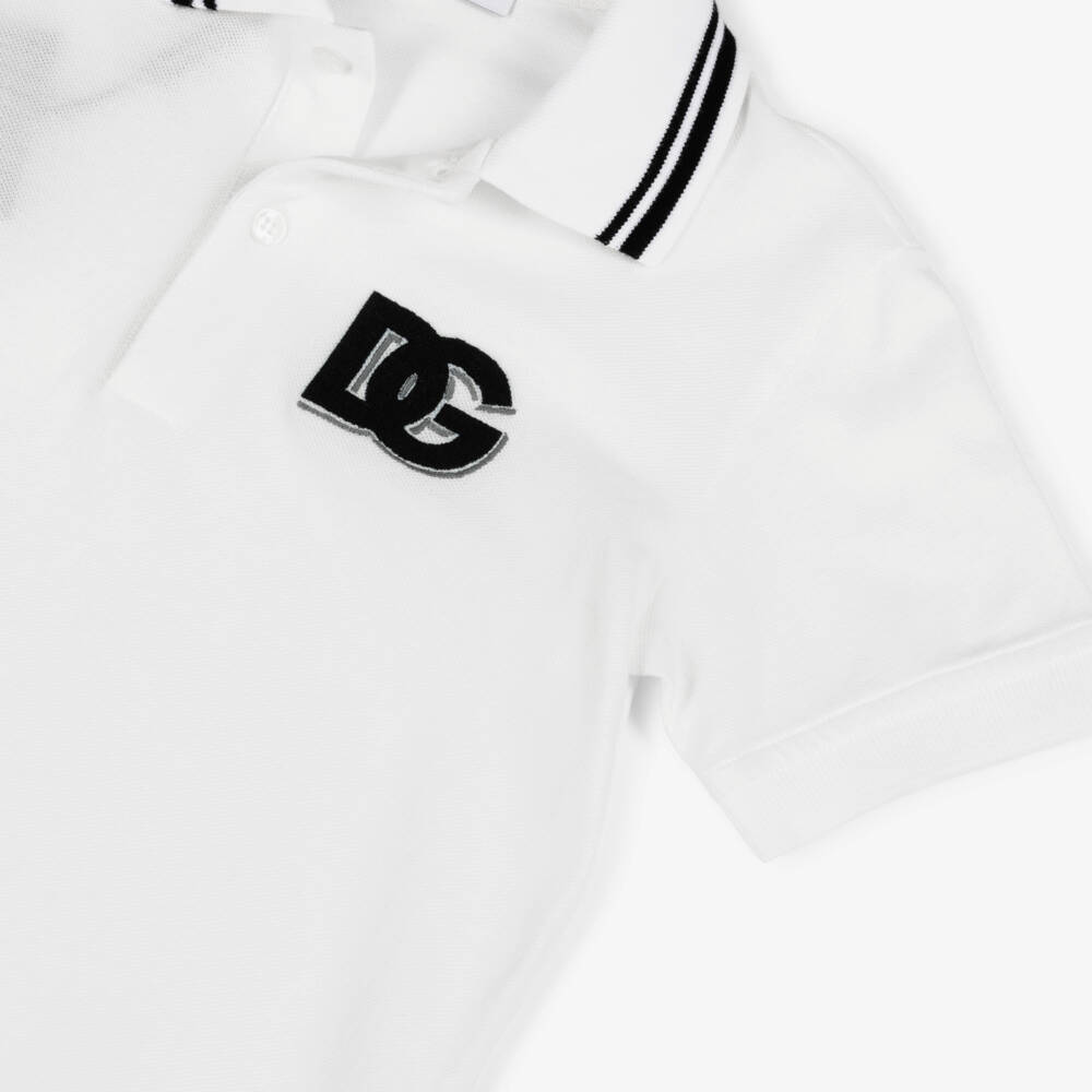 Dolce & Gabbana-Boys Classic Cotton Emblem Polo | Childrensalon Outlet