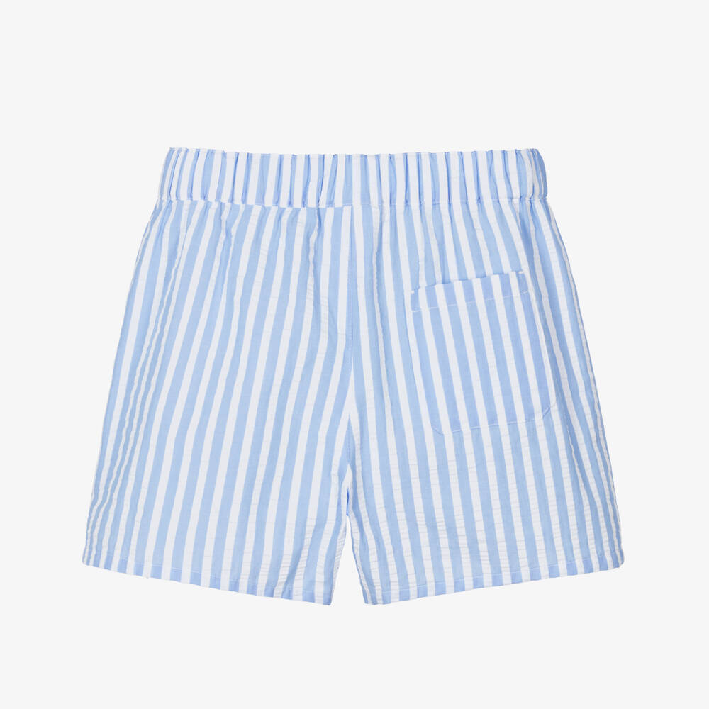  دولتشي آند غابانا-شورت قطني كلاسيكي مخطط للأولاد | Childrensalon Outlet