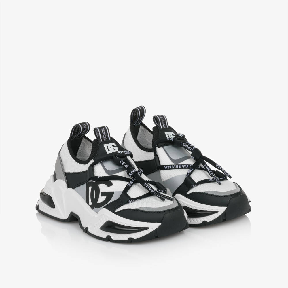 Dolce & Gabbana-Boys Classic Two-Tone Mesh Sneakers | Childrensalon Outlet