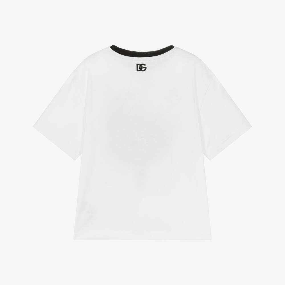 Dolce & Gabbana-Boys Classic White Cotton Tee | Childrensalon Outlet