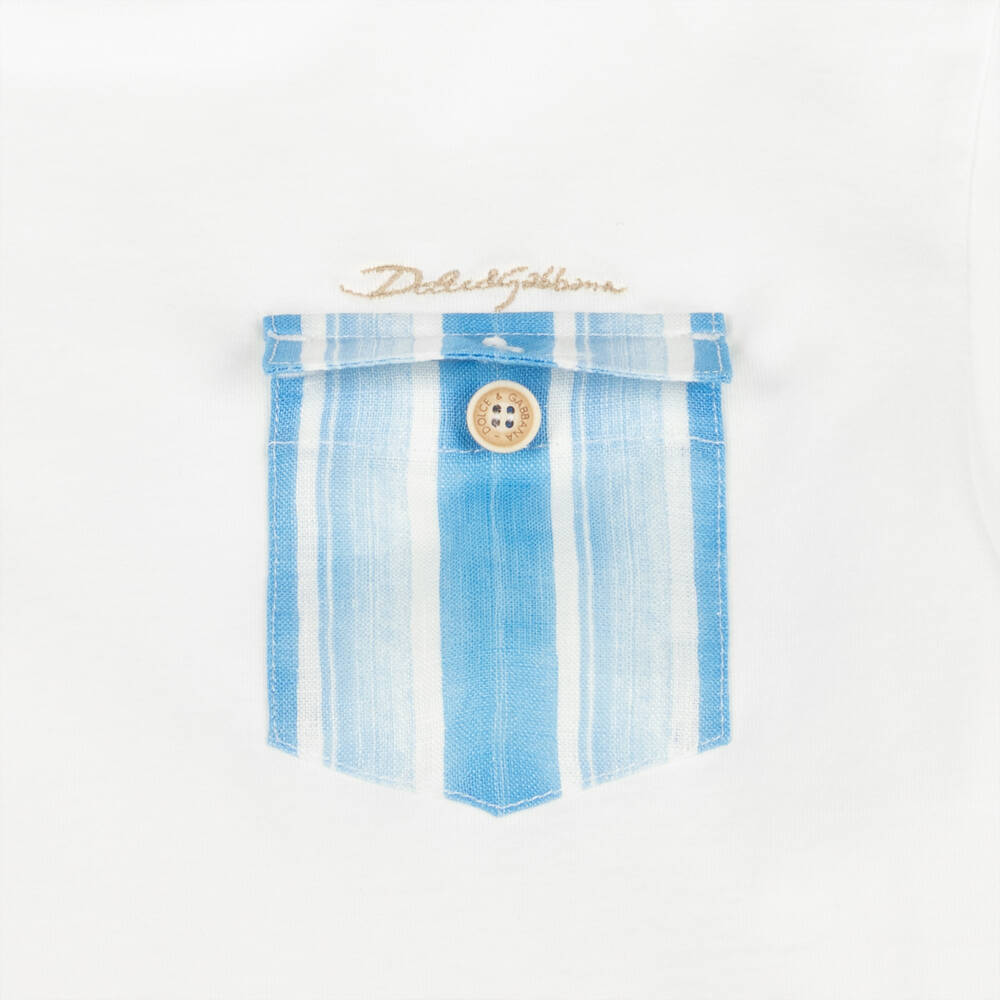 Dolce & Gabbana-Boys Classic White Jersey Tee | Childrensalon Outlet