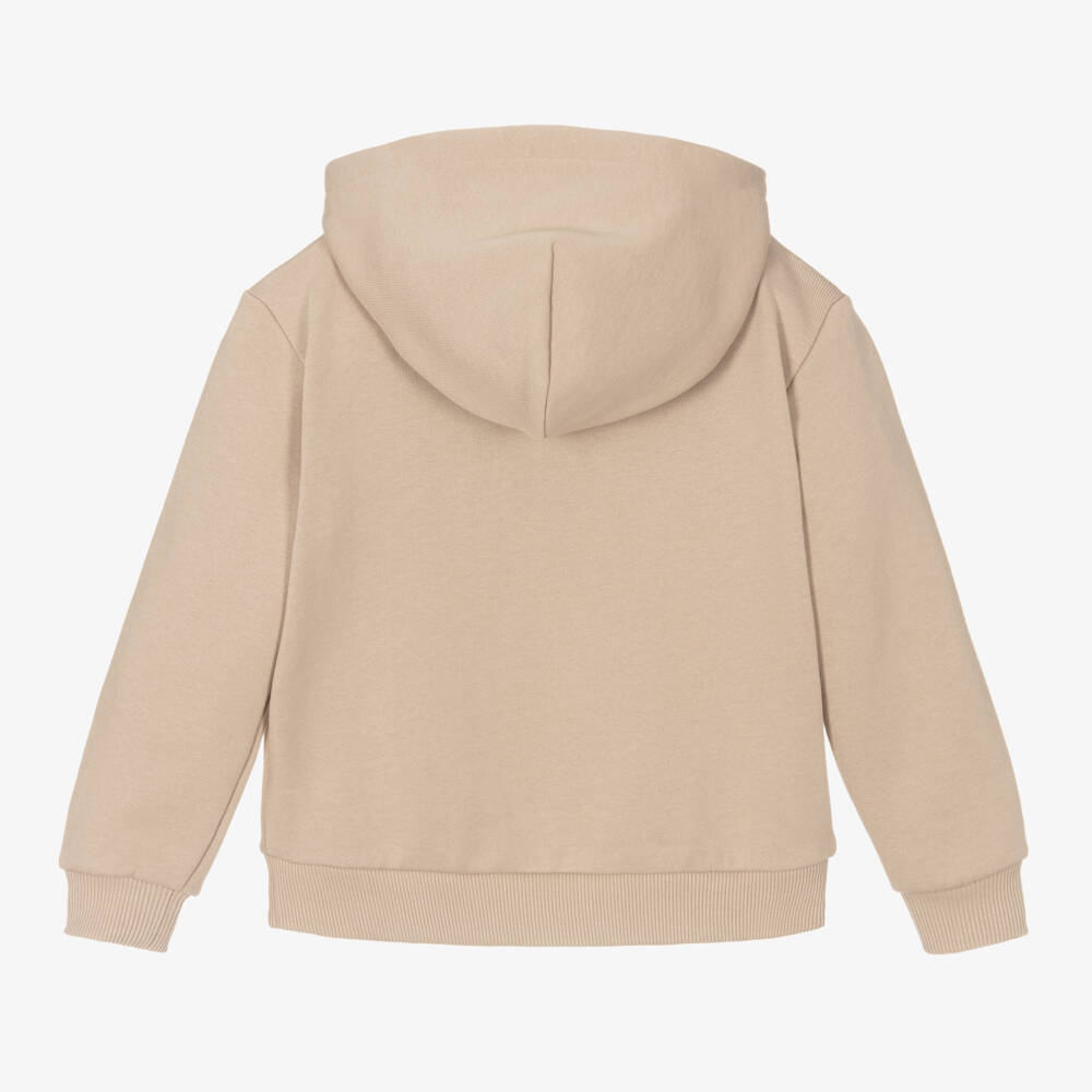 Dolce & Gabbana-Boys Cotton Beige Zip Hoodie | Childrensalon Outlet