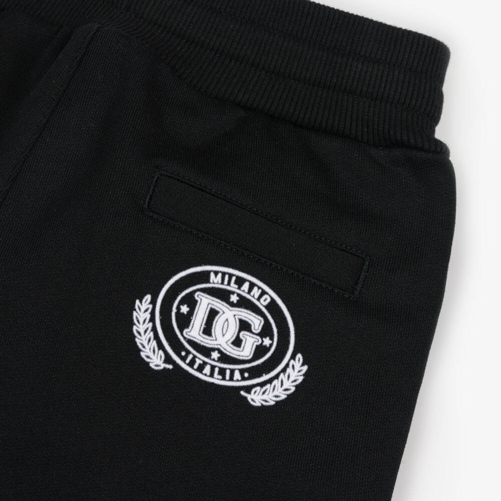 Dolce & Gabbana-Boys Cotton Black Jogging Trousers | Childrensalon Outlet