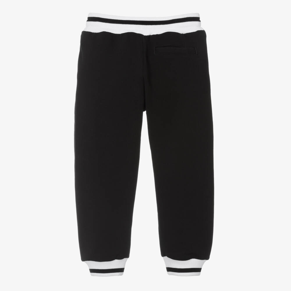 Dolce & Gabbana-بنطلون رياضي فارسيتي قطن لون أسود للأولاد | Childrensalon Outlet