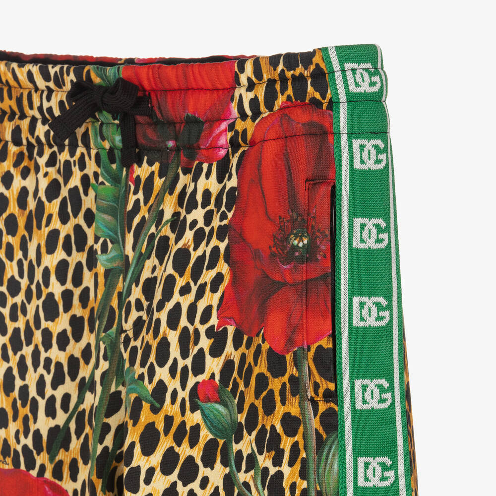 Dolce & Gabbana-Хлопковые джоггеры с леопардовым принтом для мальчиков | Childrensalon Outlet