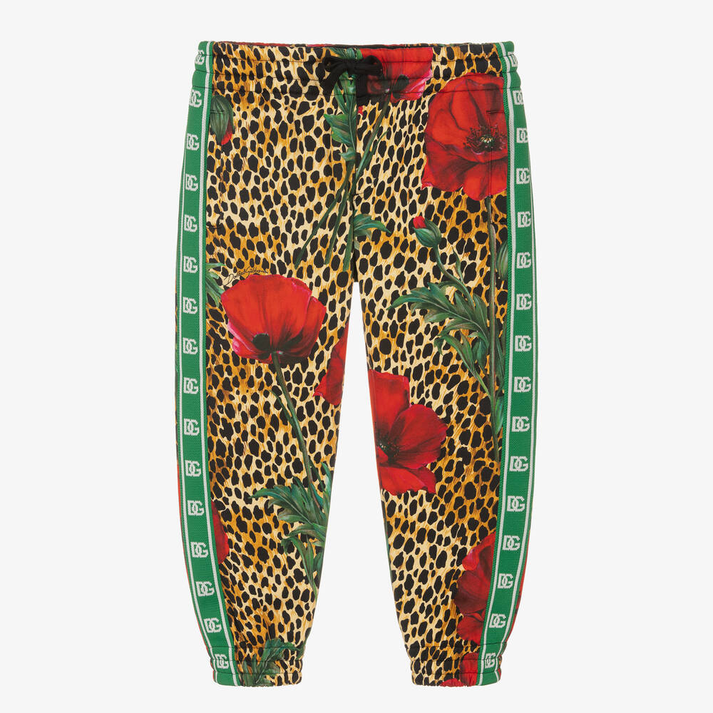 Dolce & Gabbana - Baumwoll-Jogginghose mit Leo-Print (J) | Childrensalon